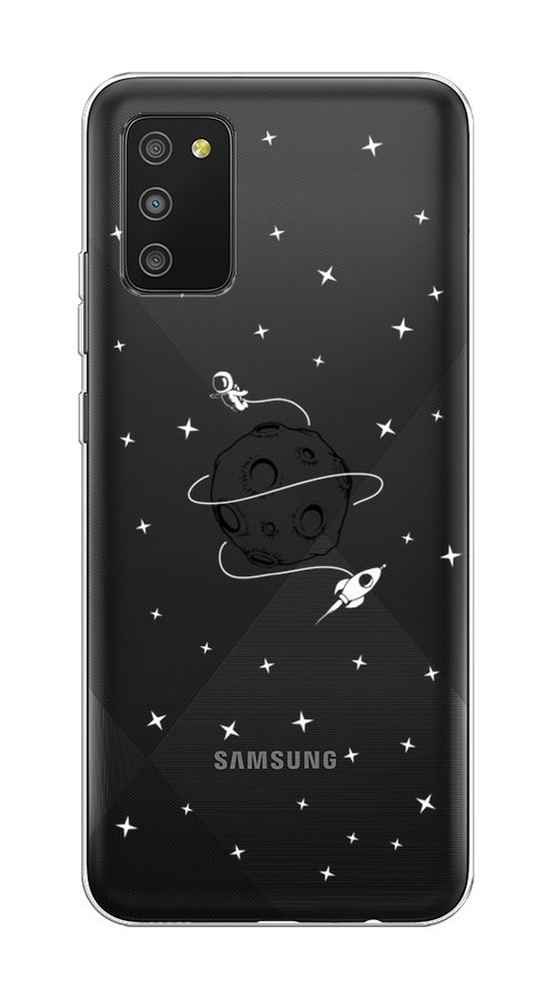 

Чехол на Samsung Galaxy A02s "Полет вокруг луны", Белый;серый;черный, 2102350-2