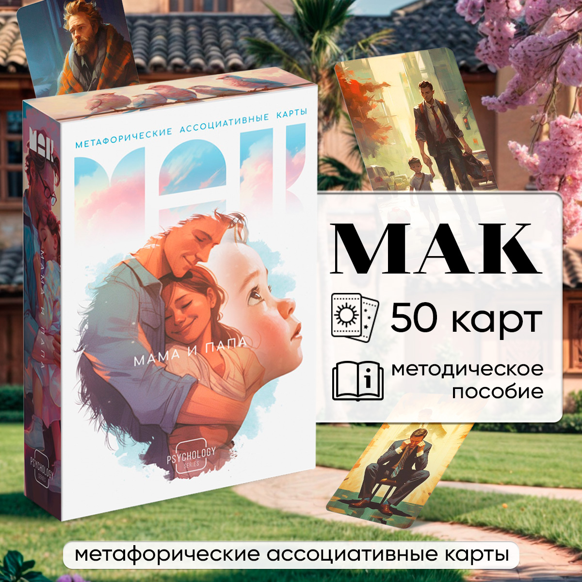 

Метафорические ассоциативные карты Мама-Папа 50 карт (7х12 см), 16+, Karti_taro_igras