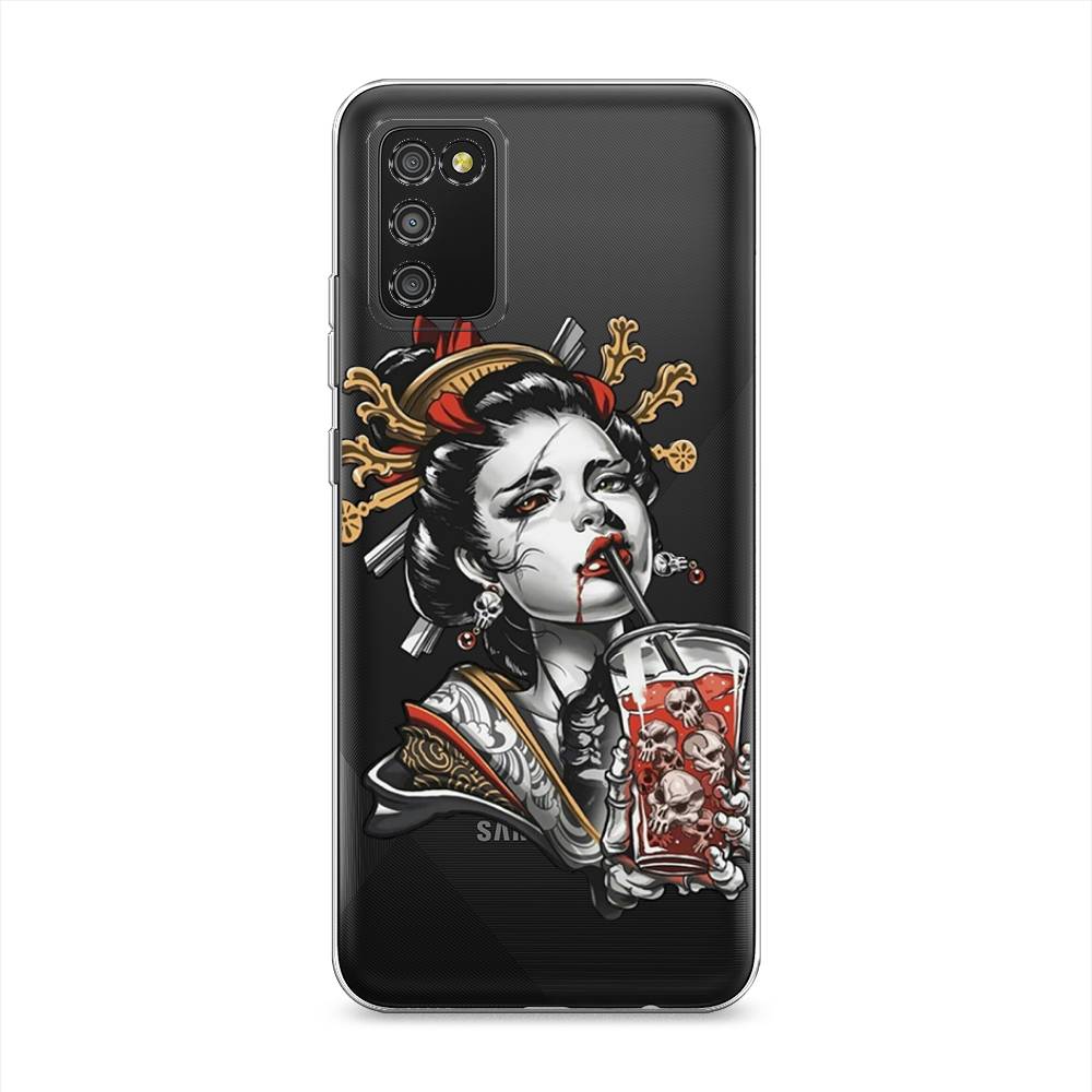 

Чехол на Samsung Galaxy A02s "Опасная гейша", Красный;черный;серый, 2102350-4