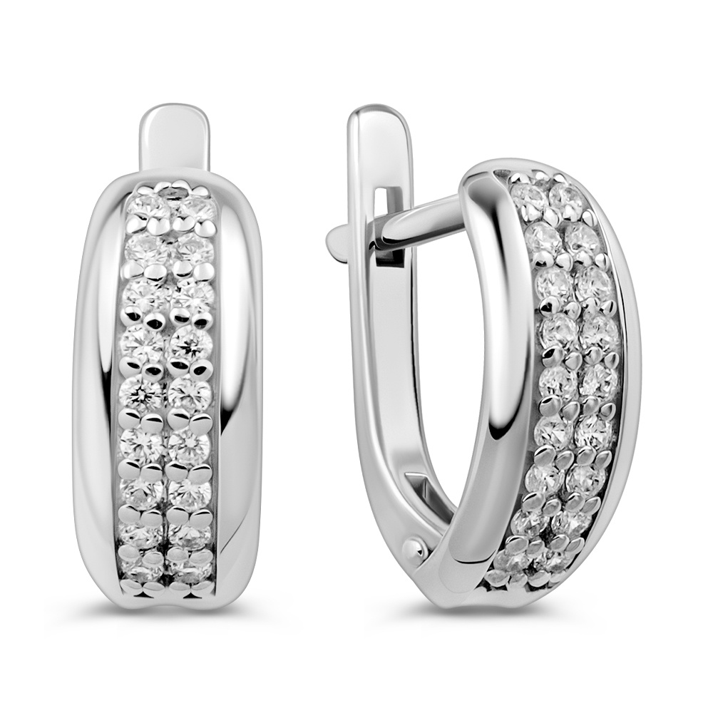 

Серьги из серебра 585Gold 702012576, фианит, 702012576