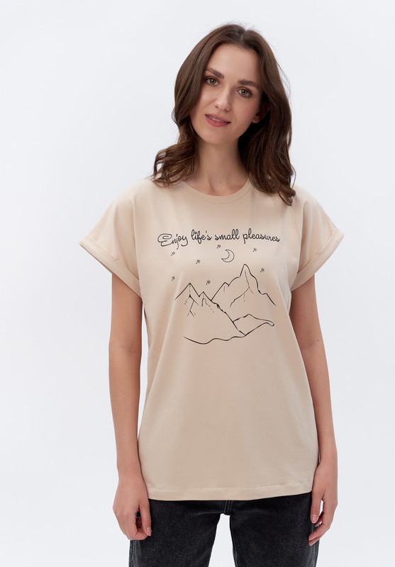 

Футболка женская TSC 40-02 бежевая XS, Бежевый, 40-02