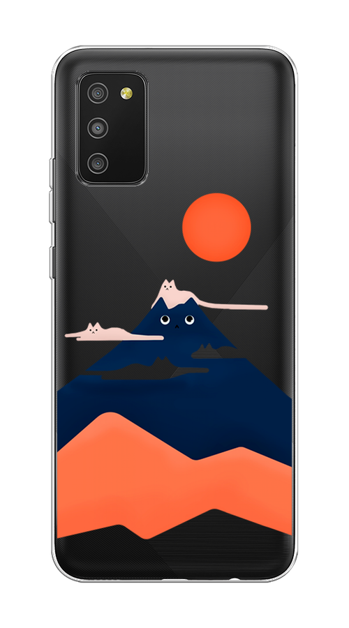 

Чехол на Samsung Galaxy A02s "Кот-гора", Черный;оранжевый, 2102350-4