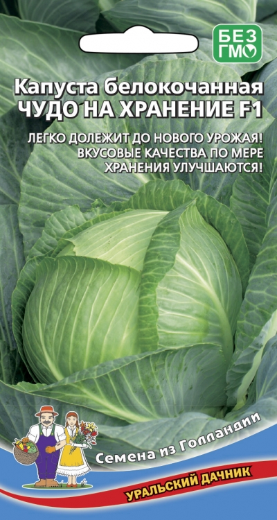 Семена капуста белокочанная Уральский дачник Чудо на хранение 1 уп.