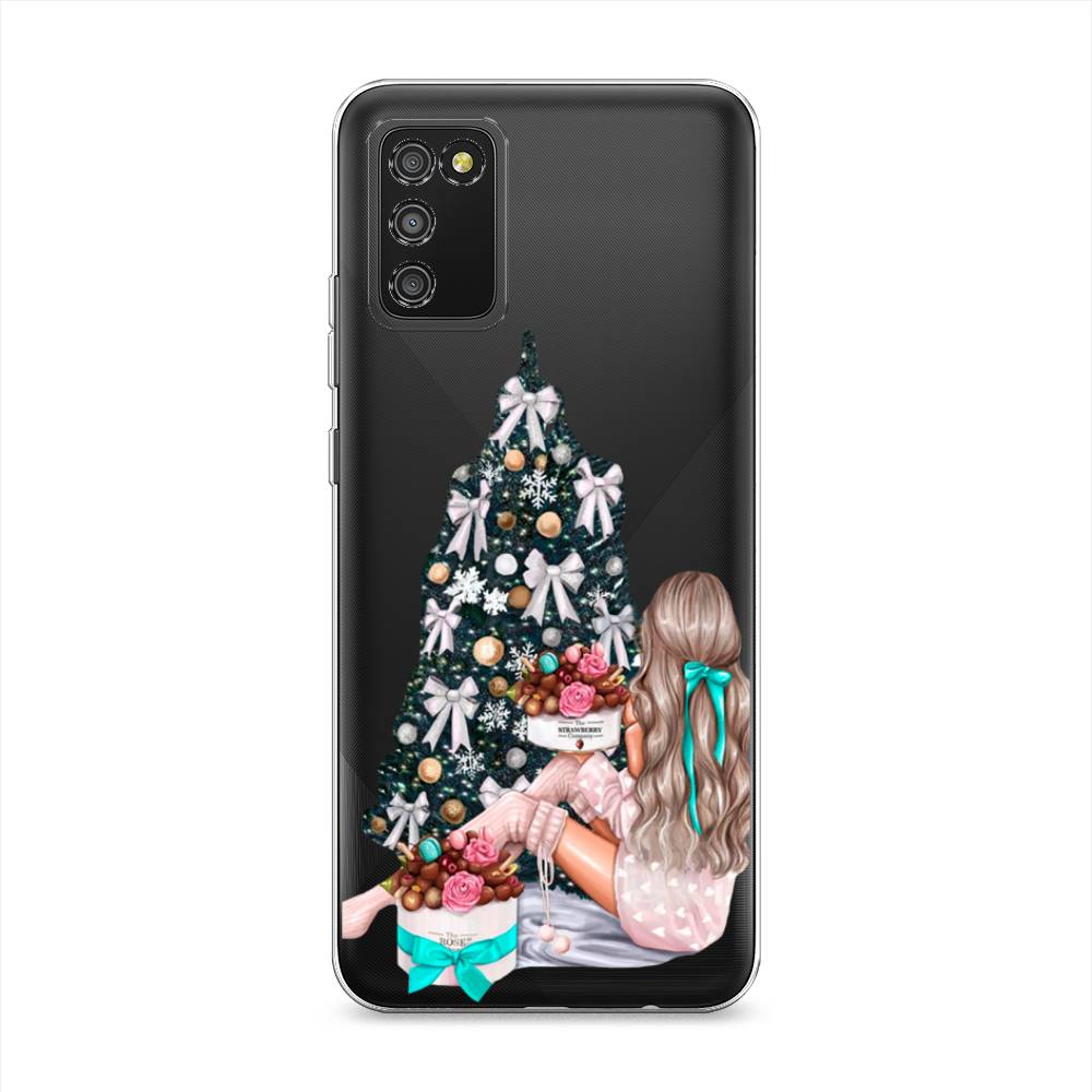 

Чехол на Samsung Galaxy A02s "New Year", Зеленый;бежевый;голубой, 2102350-5