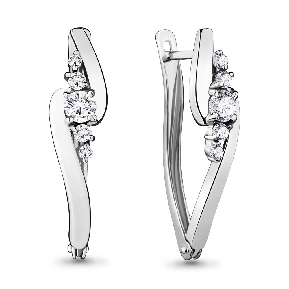 

Серьги из серебра с фианитом Aquamarine Aquamarine 44664_925_р, 44664_925_р