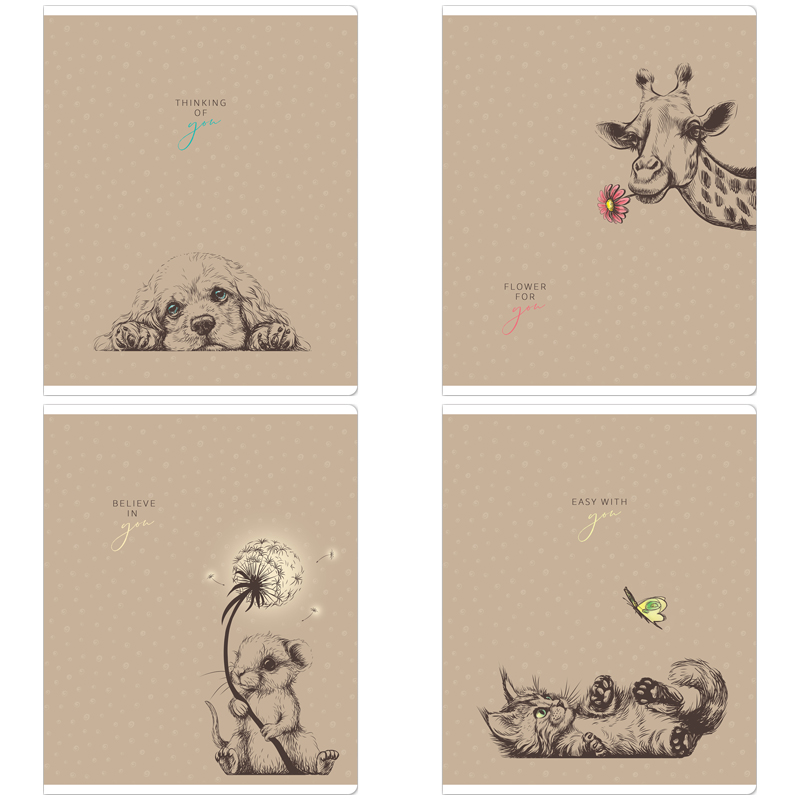 

Тетрадь 40л., А5, линия ArtSpace "Рисунки. For you", эконом (арт. 332712) - 20 шт.