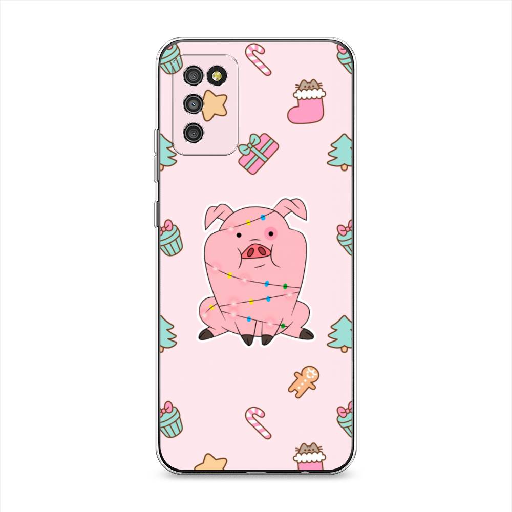 

Чехол на Samsung Galaxy A02s "Розовая свинка", Розовый;зеленый, 2102350-5