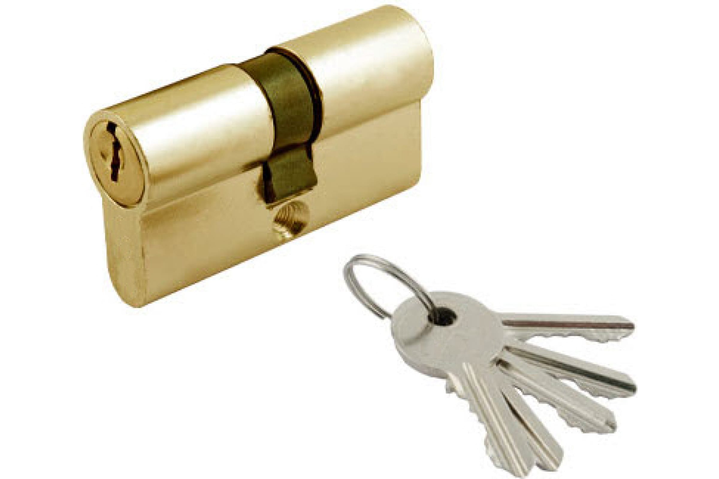 HOME Цилиндровый механизм 60 мм, 5 ключей, цвет Золото, ЦАМ CICAM60KK
