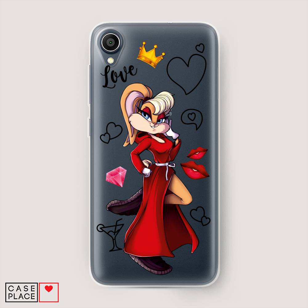 

Чехол на Asus ZenFone Live L1 ZA550KL "Rich Lola Bunny", Красный;бежевый;оранжевый, 43650-6