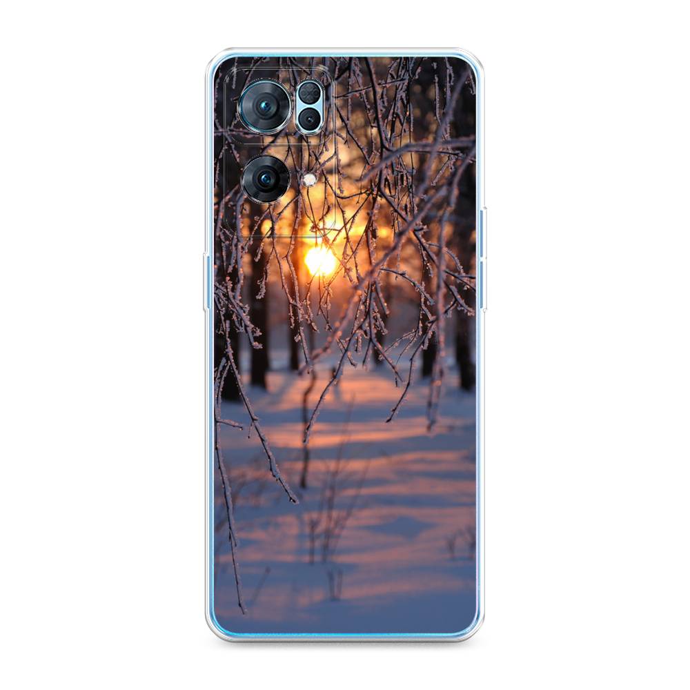 

Чехол на Oppo Reno 7 Pro "Зима 7", Оранжевый;розовый;черный, 258250-2