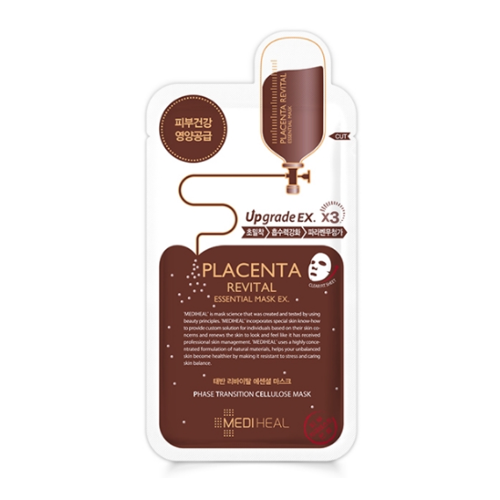 

Тканевая маска для лица с плацентой Mediheal Placental Revital Essential Mask EX 5 шт, Тканевая маска для лица