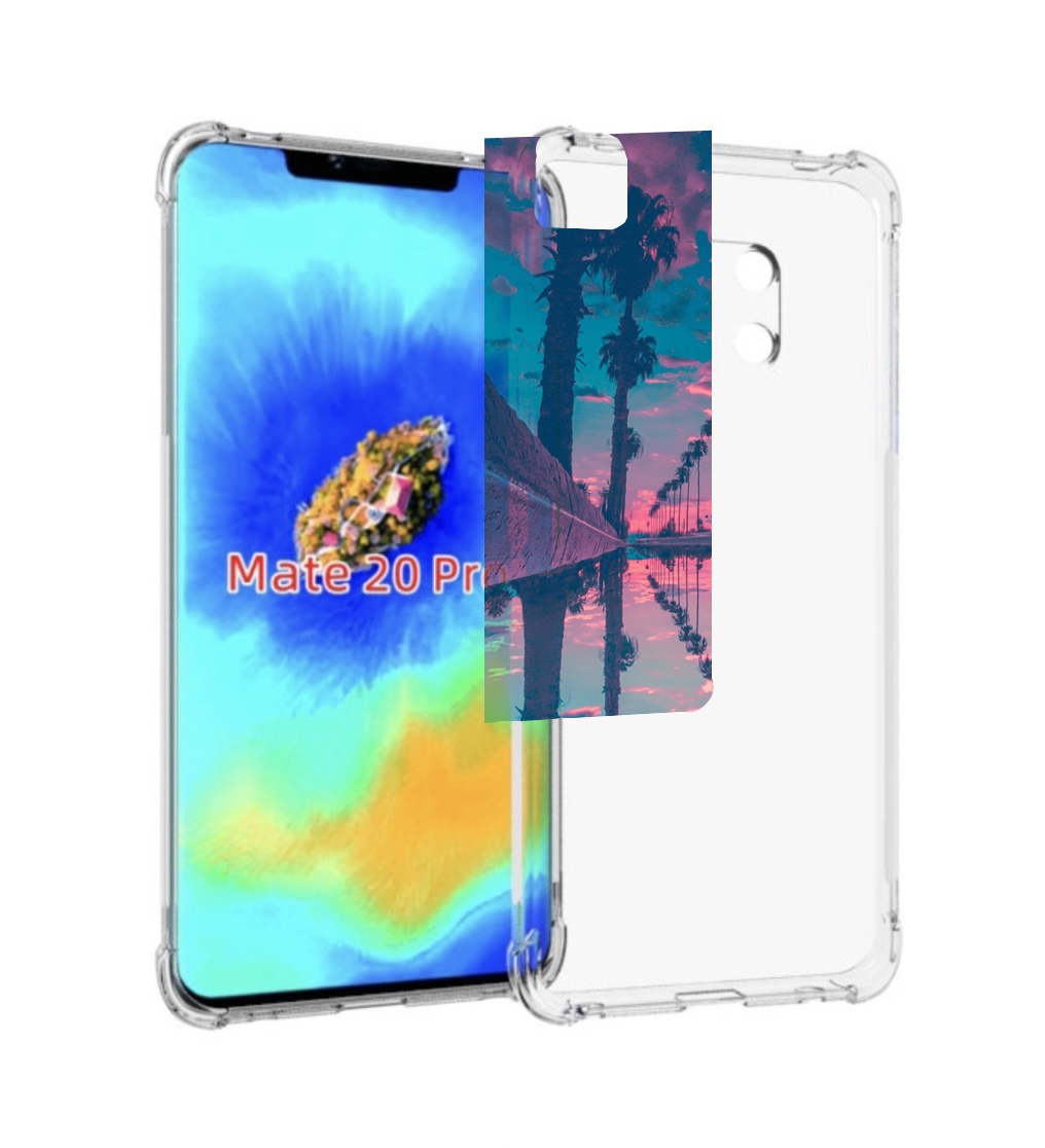 

Чехол MyPads отражение-пальм для Huawei Mate 20 Pro/Mate 20 RS 6.39, Прозрачный, Tocco