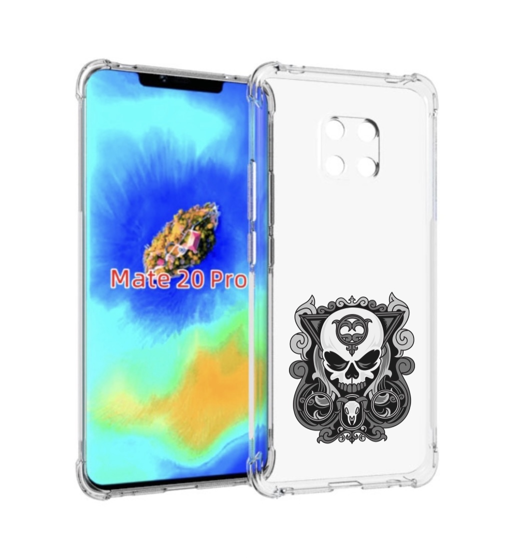 

Чехол MyPads орнамент-на-черепе для Huawei Mate 20 Pro/Mate 20 RS 6.39, Прозрачный, Tocco