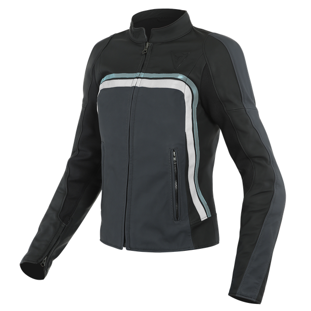 

Куртка кожаная женская Dainese LOLA 3 LADY Black/Ebony/N.-Atlantic/Glacier-Gray (р.44)