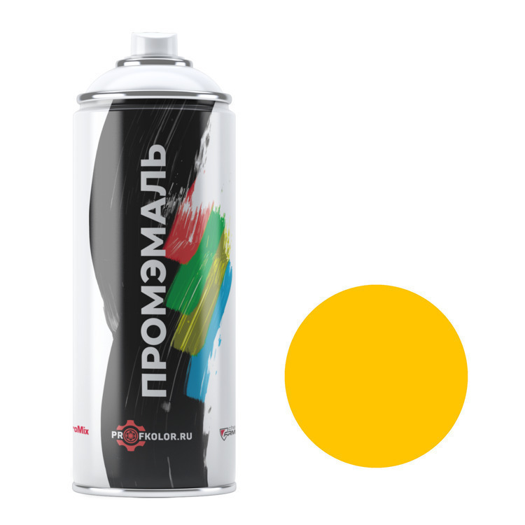 

Аэрозольная краска Profkolor RAL - RAL 1018, Zinkgelb, желтый, глянцевая, 650 мл., A-RAL-Yellow