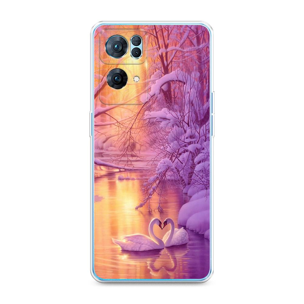 

Чехол на Oppo Reno 7 Pro "Зима 1", Фиолетовый;желтый, 258250-2