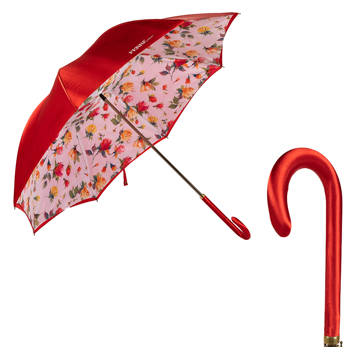 

Зонт женский FERRE MILANO 1655-LM red, 1655-LM