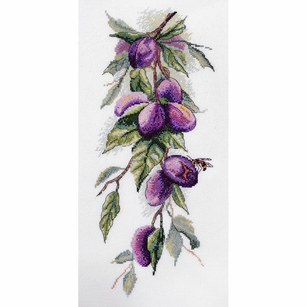 

Вышивка крестом Марья Искусница Аромат слив, 15x35 см, Аромат слив