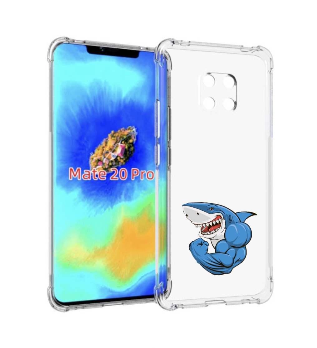 

Чехол MyPads накаченная акула для Huawei Mate 20 Pro/Mate 20 RS 6.39, Прозрачный, Tocco