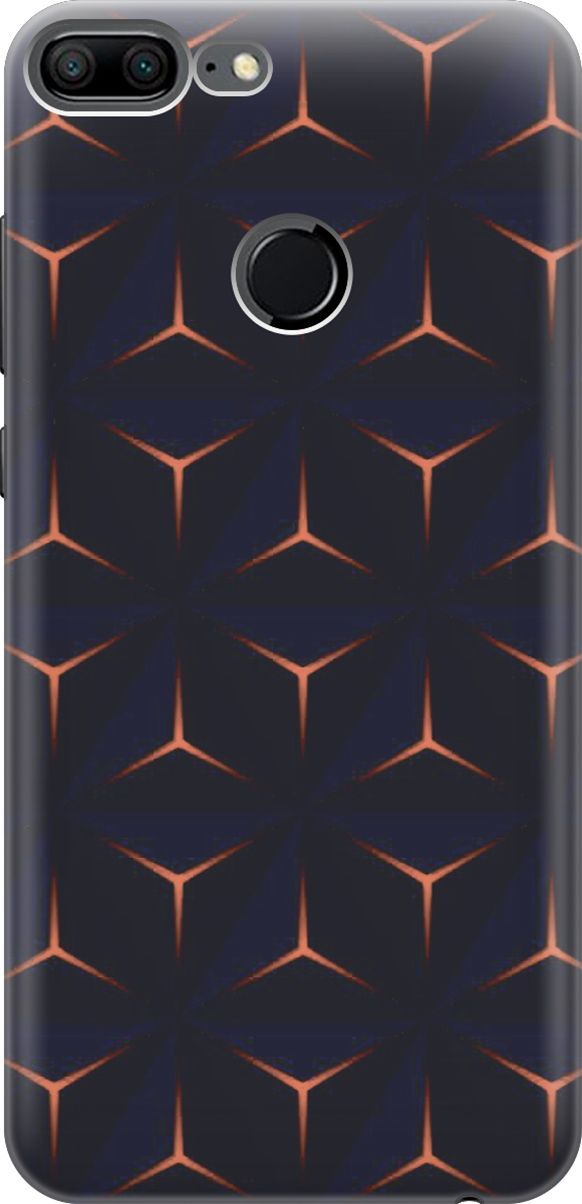 

Силиконовый чехол на Honor 9 Lite с эффектом блеска "Темные пирамиды", Оранжевый;черный, 3399