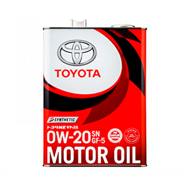 

Масло моторное 0W20 TOYOTA 4л синтетика