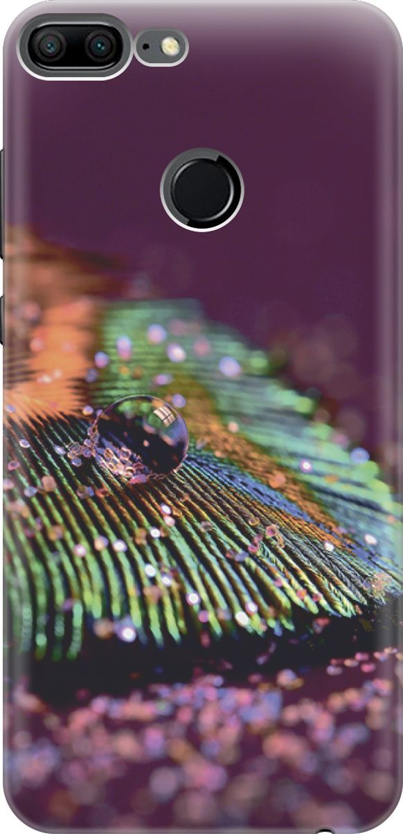 

Силиконовый чехол на Honor 9 Lite с эффектом блеска "Капля на пере", Зеленый;фиолетовый, 3399