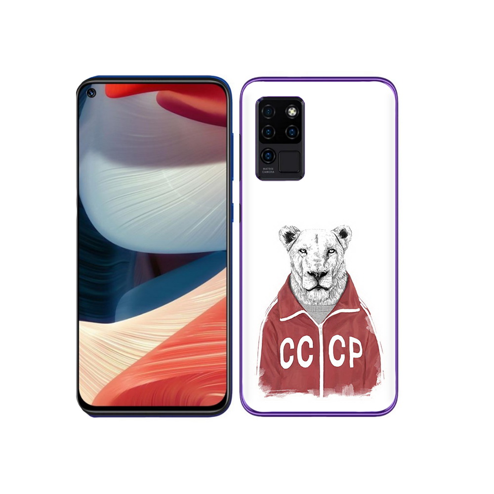 

Чехол MyPads Tocco для Oukitel C21 львица ссср, Прозрачный, Tocco