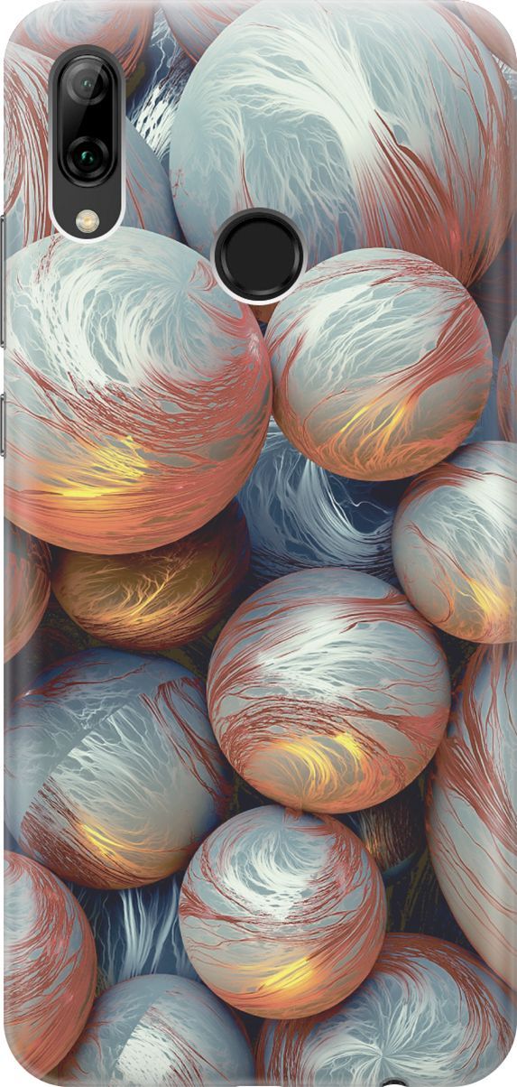 

Чехол на Honor 10 Lite/Huawei P Smart (2019) "Серо-красные шары", Красный;серый, 2772