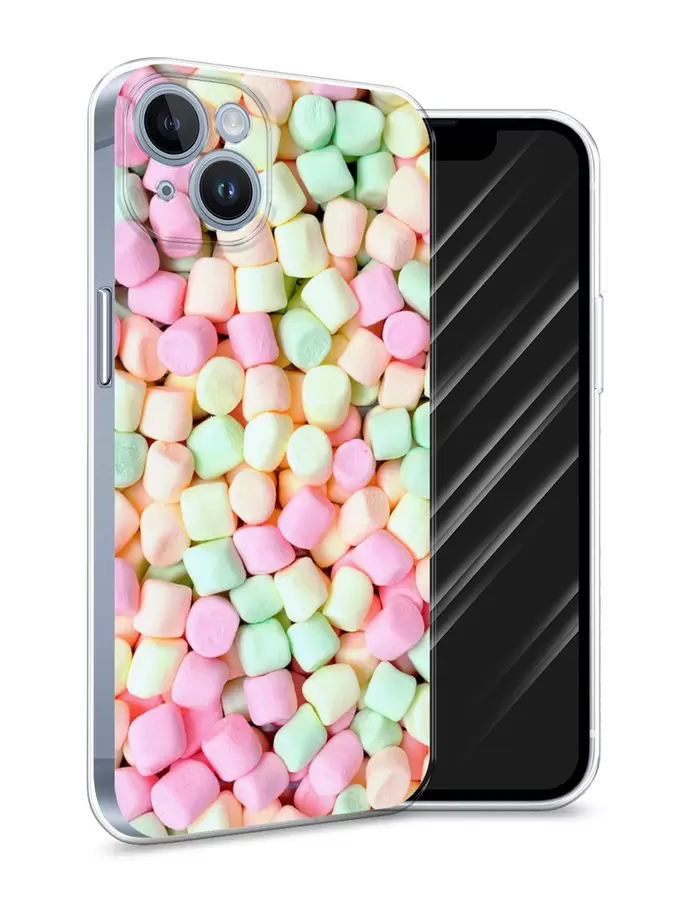 

Силиконовый чехол Awog "Marshmallows" для Apple iPhone 14, Разноцветный, 15150-10