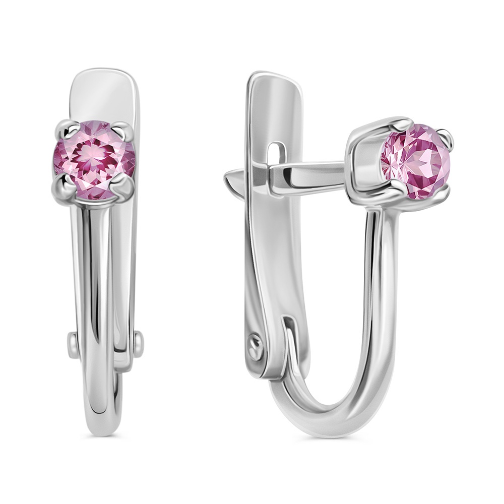 

Серьги из серебра 585Gold 902001100, фианит, 902001100
