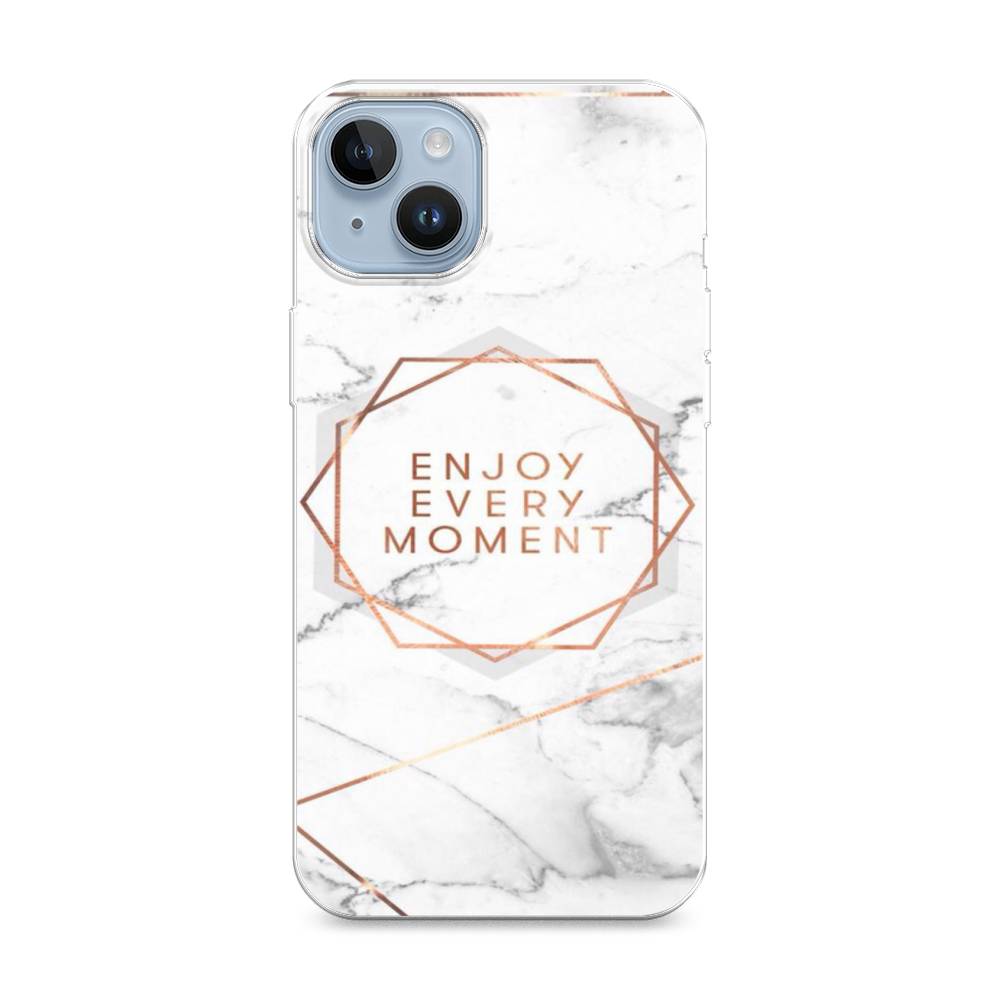 

Чехол Awog на Apple iPhone 14 / Айфон 14 "Enjoy every moment мрамор", 15150-7