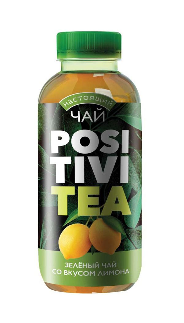 Холодный чай Positivity зеленый с лимоном 0,4 л