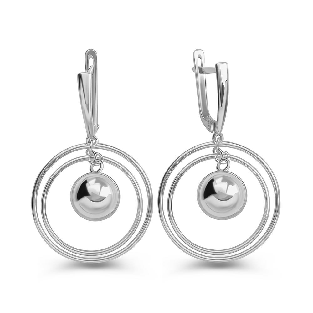 

Серьги подвески из серебра 585Gold 702012386, 702012386