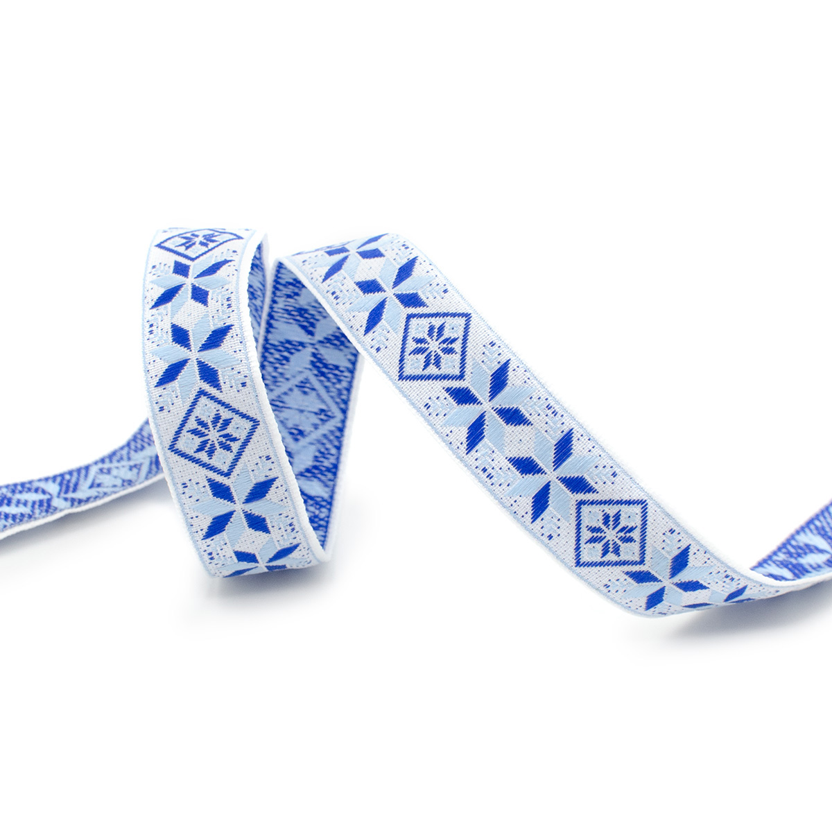 

С3772Г17 Лента 'Славянский орнамент Оберег', рис.9654 24мм*25м (3 белый, синий, голубой)