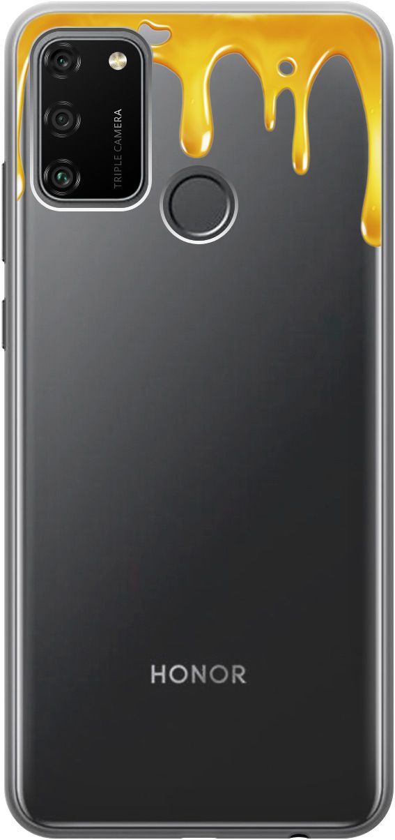 

Силиконовый чехол на Honor 9A с 3D принтом "Honey" прозрачный, Прозрачный;желтый, 1679