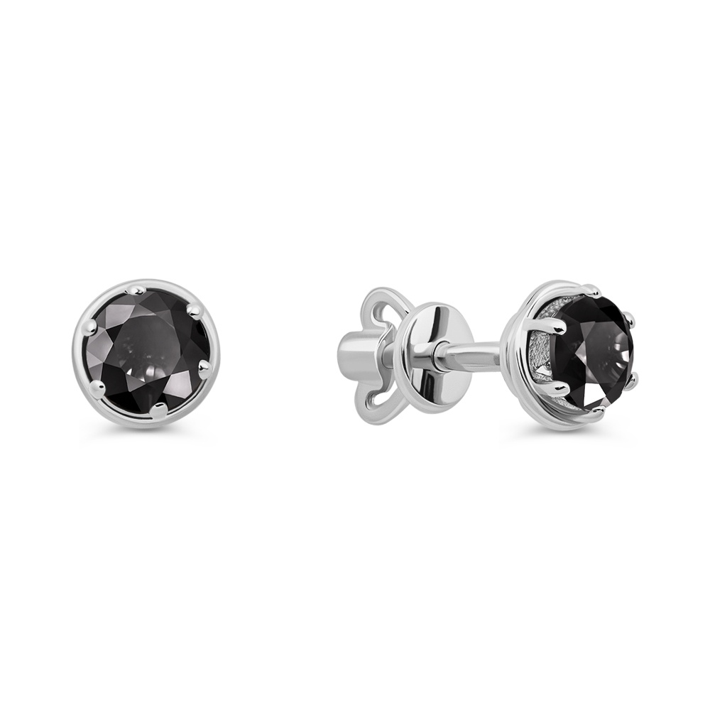

Серьги пусеты из серебра 585Gold 702012471, фианит, 702012471