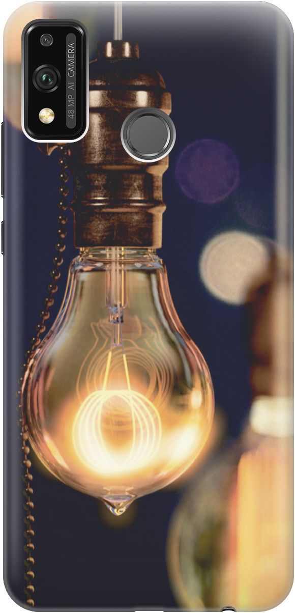 

Силиконовый чехол на Honor 9X Lite с эффектом блеска "Ретро-лампа", Желтый;синий, 3401