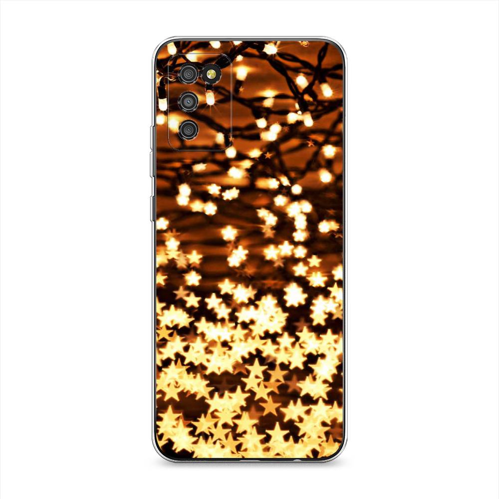 

Чехол на Samsung Galaxy A02s "Новогодняя гирлянда", Золотистый, 2102350-5