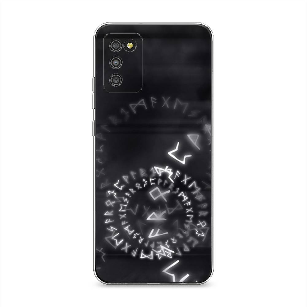 

Чехол на Samsung Galaxy A02s "Руны", Серый;черный, 2102350-3