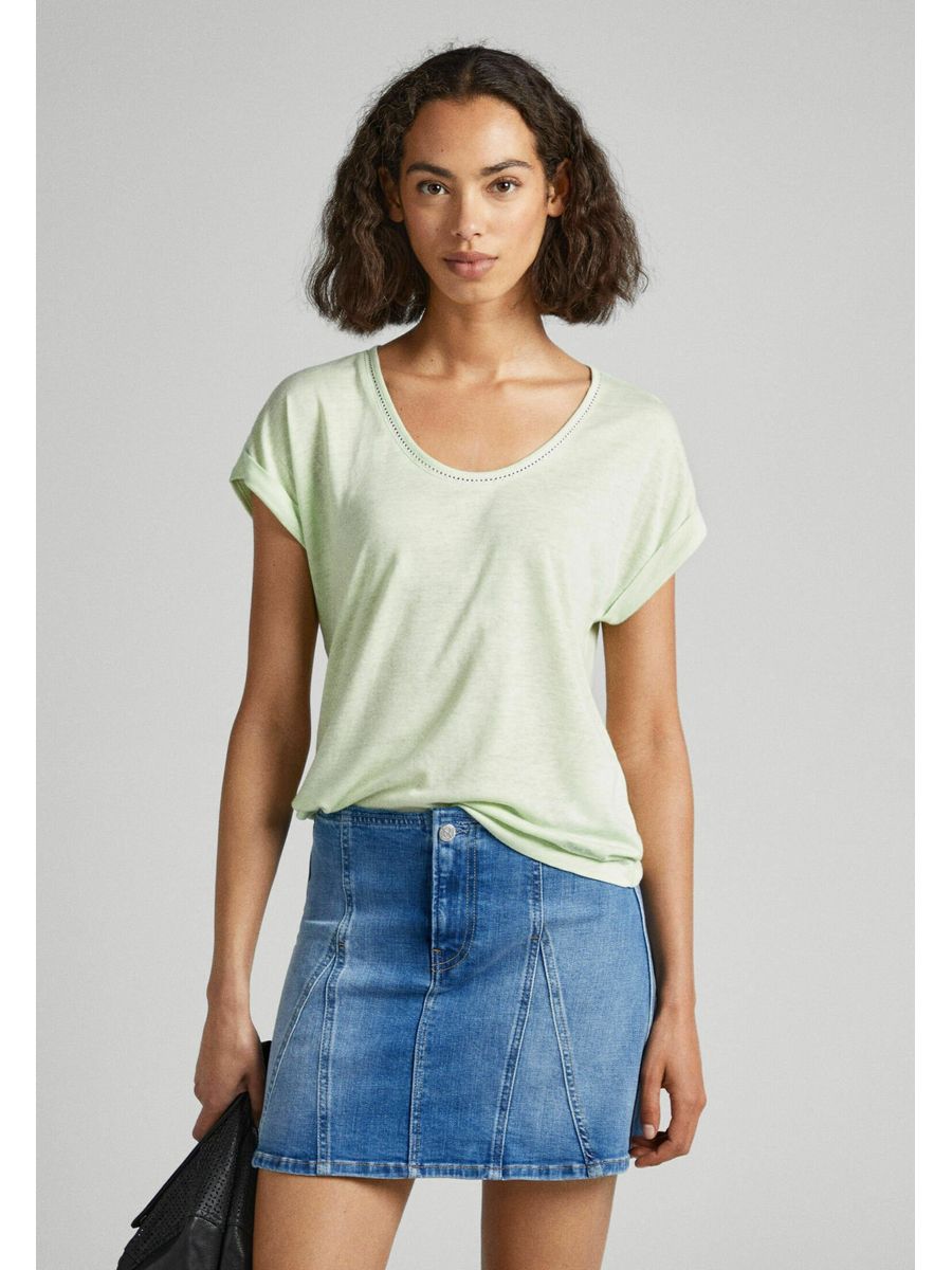 

Футболка женская Pepe Jeans London PE121D0SC зеленая XS, Зеленый, PE121D0SC