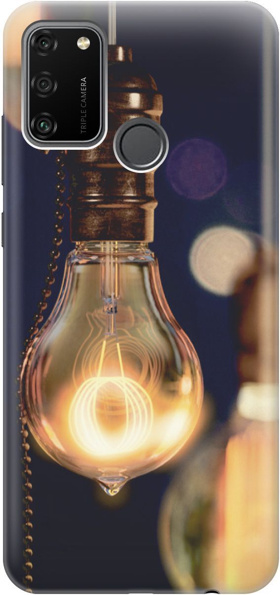 

Силиконовый чехол на Honor 9A с эффектом блеска "Ретро-лампа", Желтый;синий, 3400