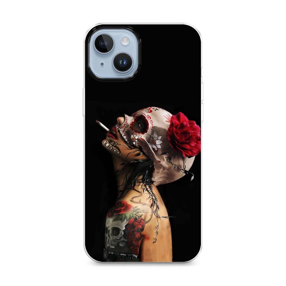 

Чехол Awog на Apple iPhone 14 / Айфон 14 "Девушка с черепом", 15150-9