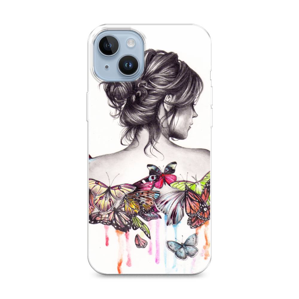 

Чехол Awog на Apple iPhone 14 / Айфон 14 "Девушка с бабочками", 15150-10