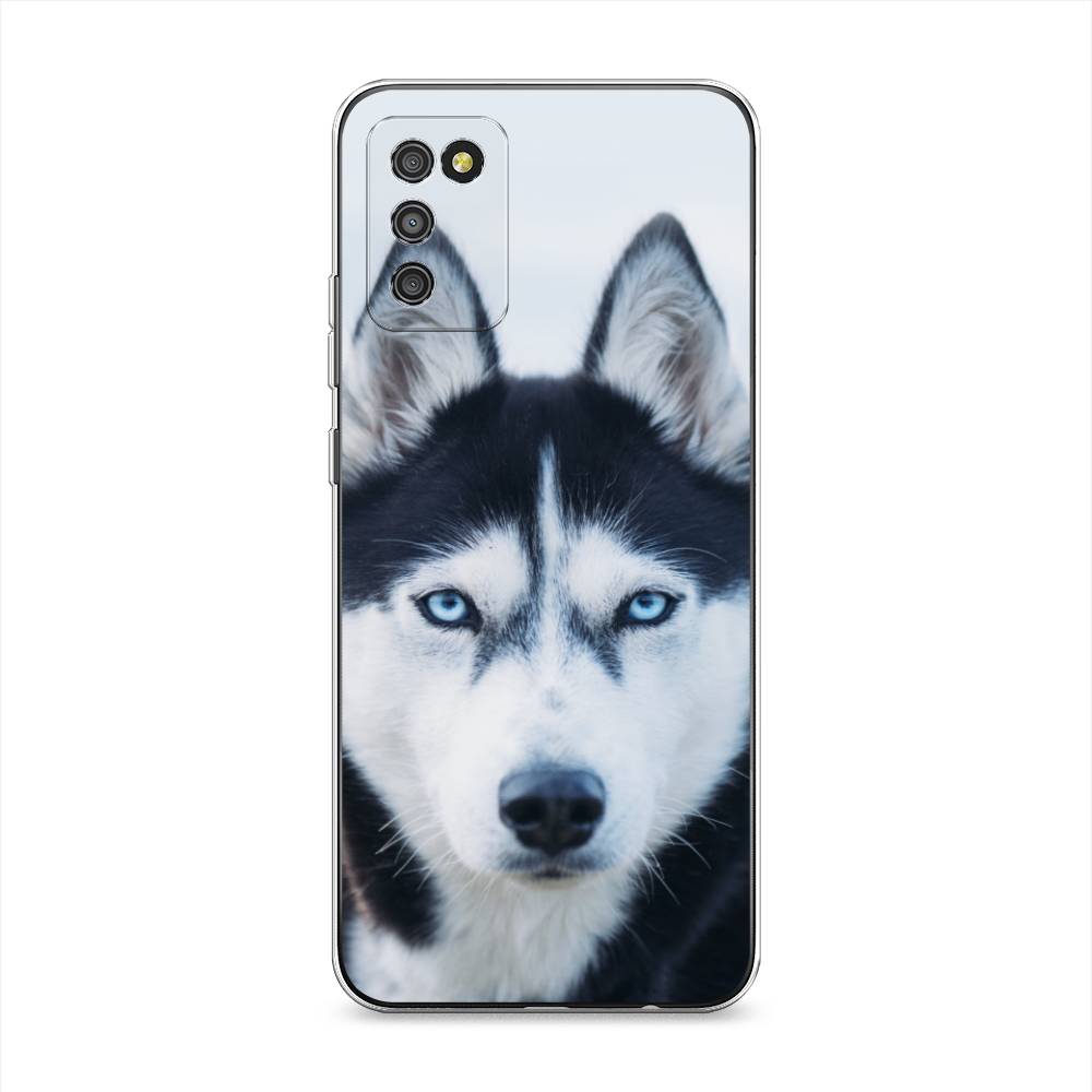 

Чехол на Samsung Galaxy A02s "Хаски 2", Синий;белый, 2102350-1
