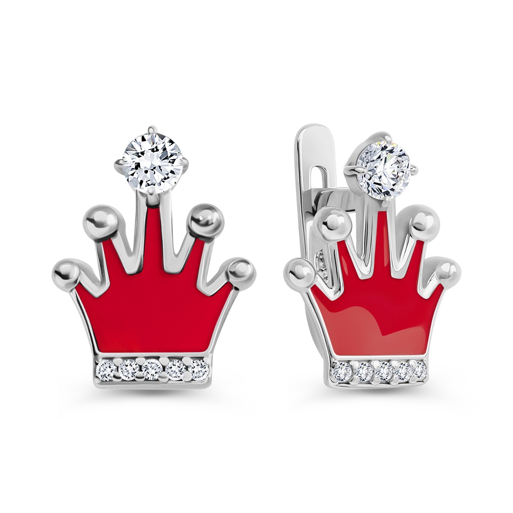 

Серьги из серебра 585Gold 902001093, фианит, 902001093