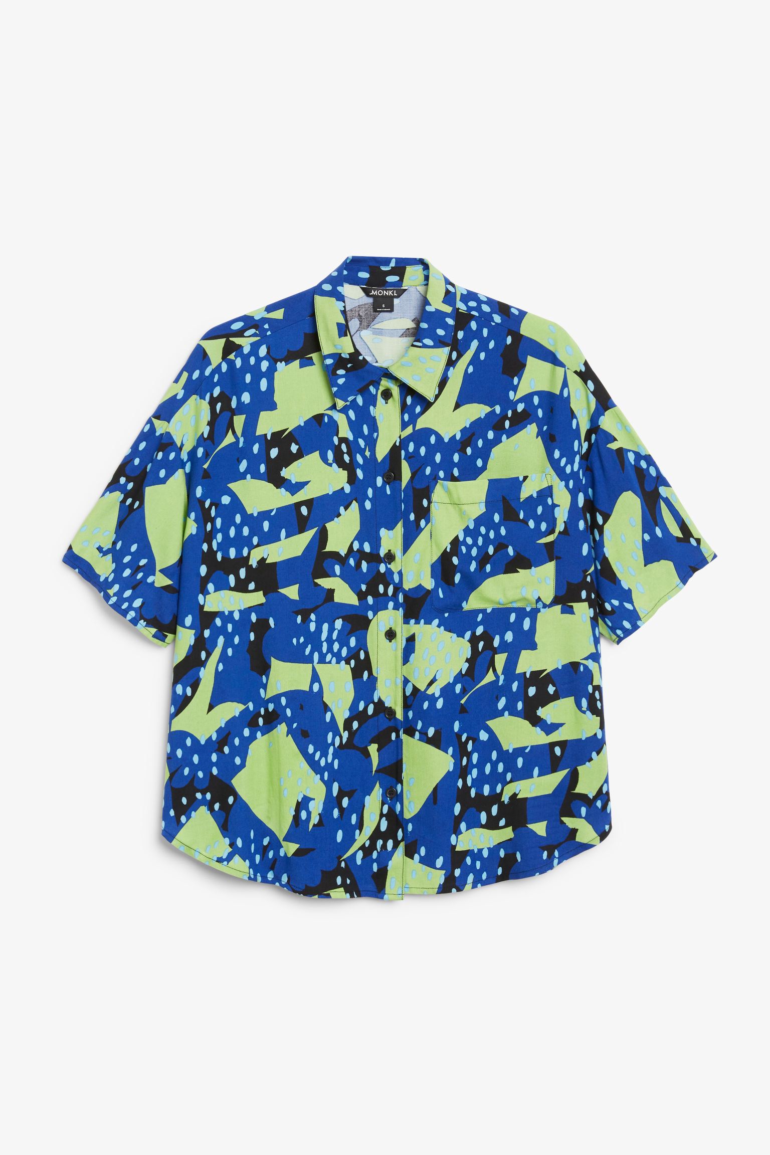 Рубашка женская Monki 972319020 синяя 2XL (доставка из-за рубежа)