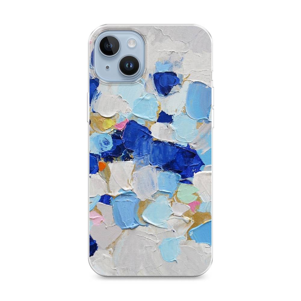 

Чехол Awog на Apple iPhone 14 / Айфон 14 "Холст сине-белый", 15150-10