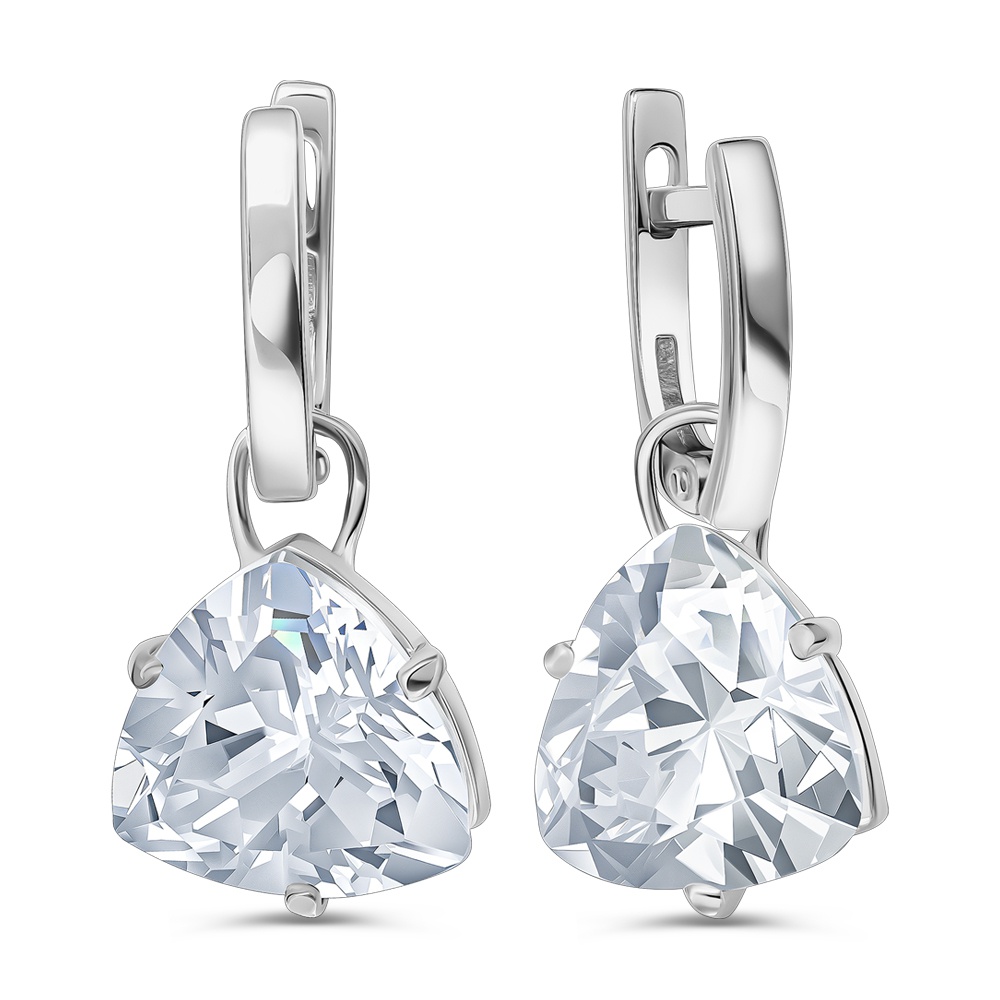 

Серьги подвески из серебра 585Gold 702012450, фианит, 702012450
