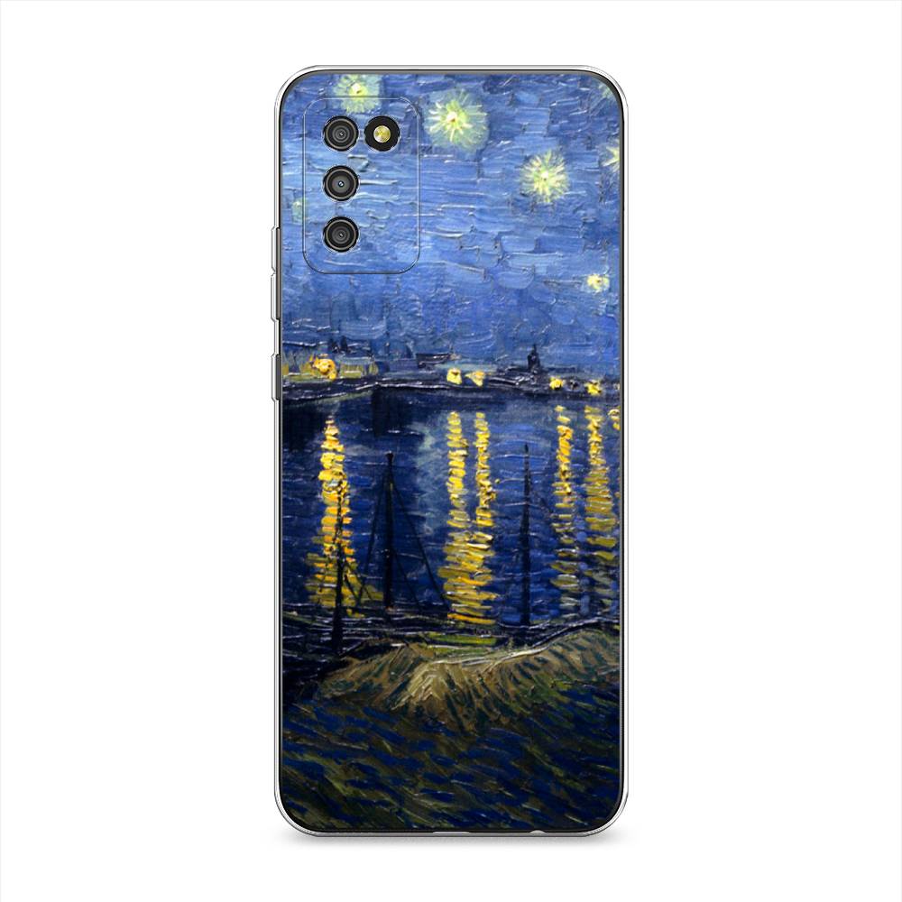 

Чехол на Samsung Galaxy A02s "Звездная ночь над Роной", Синий;желтый, 2102350-4