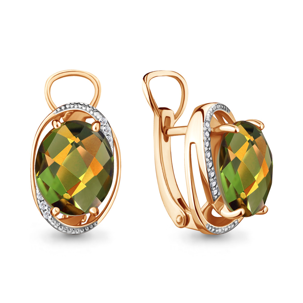 

Серьги из серебра с фианитом Aquamarine Aquamarine 4423219А_925_з, 4423219А_925_з